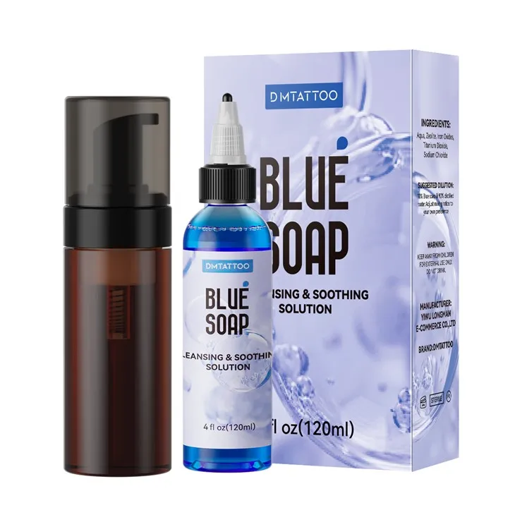 Czyszczenie tatuażu niebieskie mydło